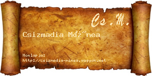Csizmadia Mínea névjegykártya